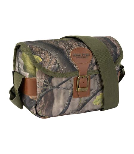 Oak Leaf Leather Trim Camo Cartridge Bag One Size Oak Camo Jack Pyke