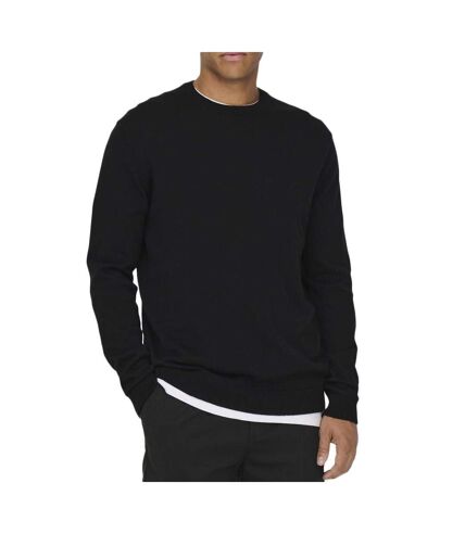 Pull Noir Homme Only & Sons 12Solid - M