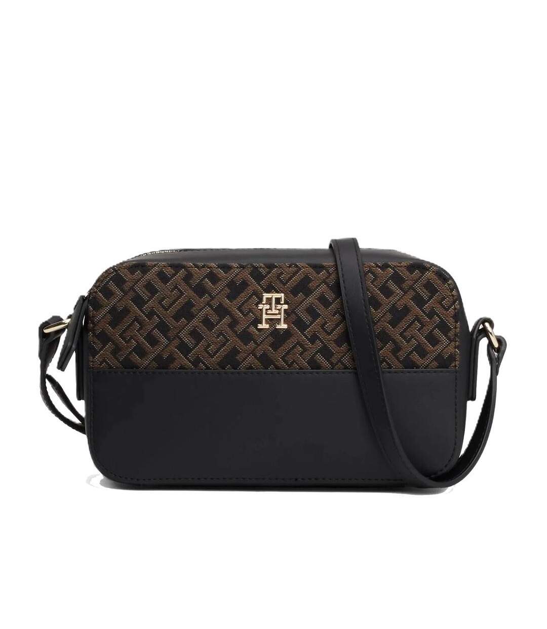 Sac à bandoulière Noir/Marron Femme Tommy Hilfiger Jacquard - Taille unique-1