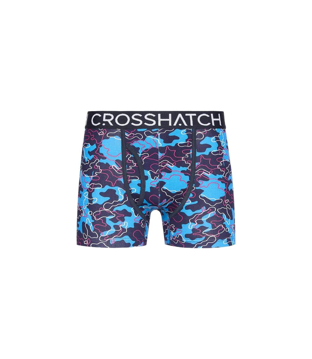 Pack of 3  Mens linamo mve open fly boxer shorts  blue Crosshatch