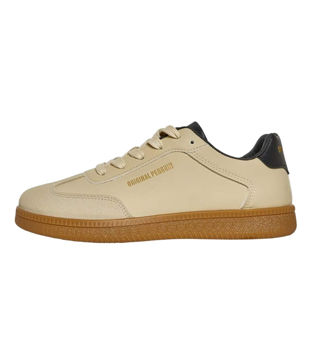 Mens Retro Round Toe Flat Trainers Cream Original Penguin-3