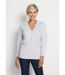 Gilet long boutonné brodé perlé col V-1