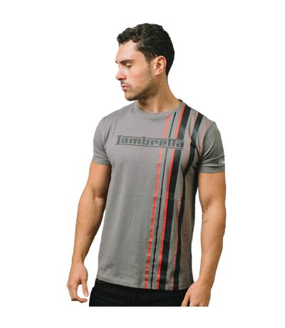 Mens Ss25 Racing Stripe T-shirt Granite Lambretta