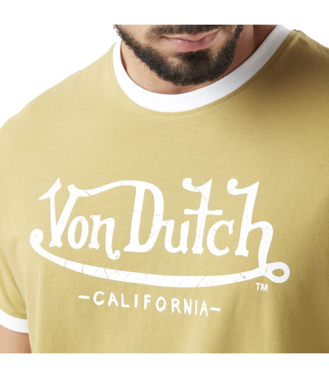 T-shit homme stretch en col V en contraste Blast Vondutch