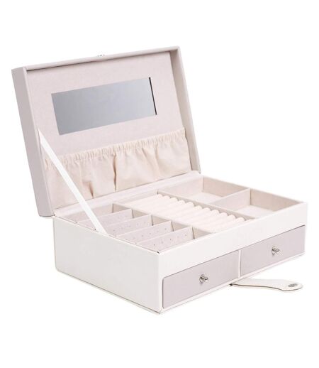 Boîte à Bijoux Design Lena 25cm Rose & Blanc