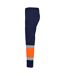 Pantalon Naos Homme Bleu Marine Orange Fluo Roly Workwear-3