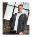 Build Your Brand Veste Windrunner recyclée pour hommes (Noir / blanc) - UTRW8039