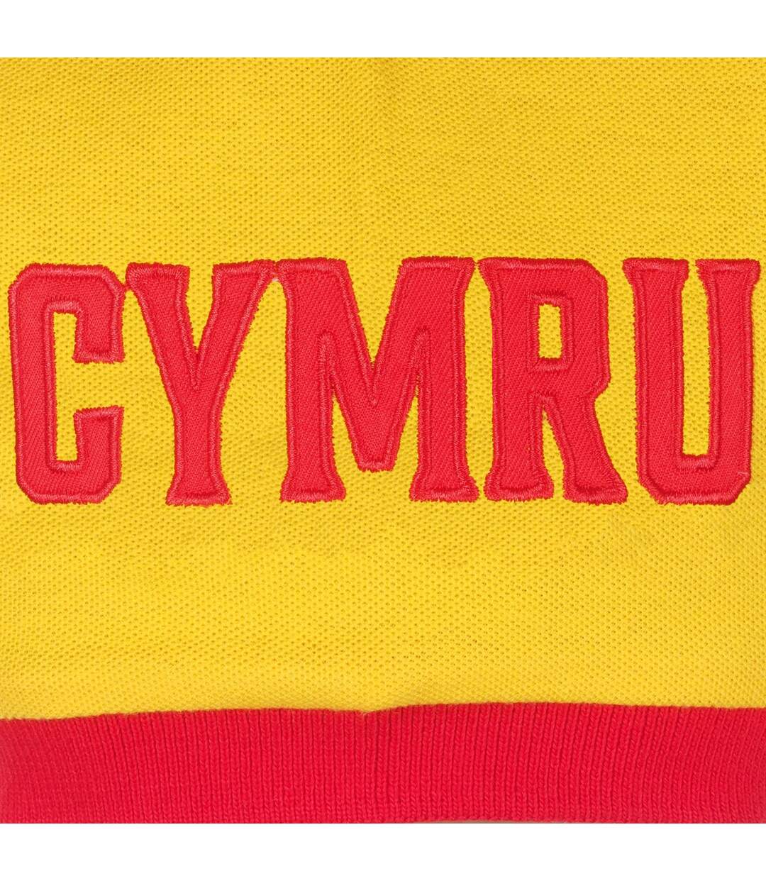 Mens Contrast Sleeves Polo Shirt Red Wales Cymru-3