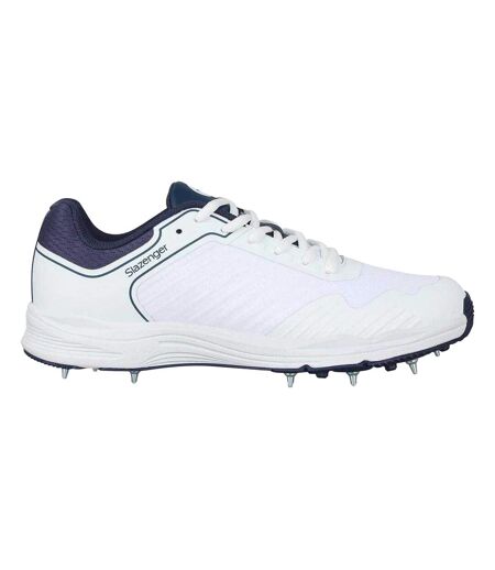 Mens Cricket Spikes White Navy Slazenger
