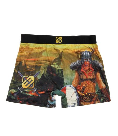 Boxer Noir/Jaune à Imprimés Homme Freegun Her - L