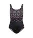 Womens/ladies Electric Scoopback One Piece Swimsuit Black Zoggs-1