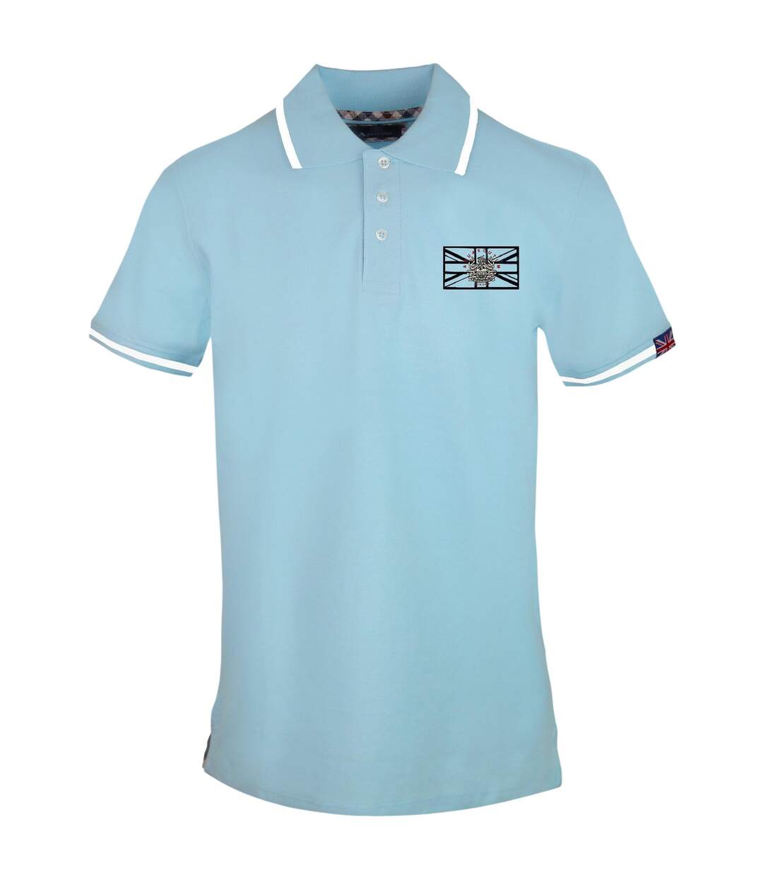 Mens Flag Polo Shirt Blue Cielo Aquascutum-1