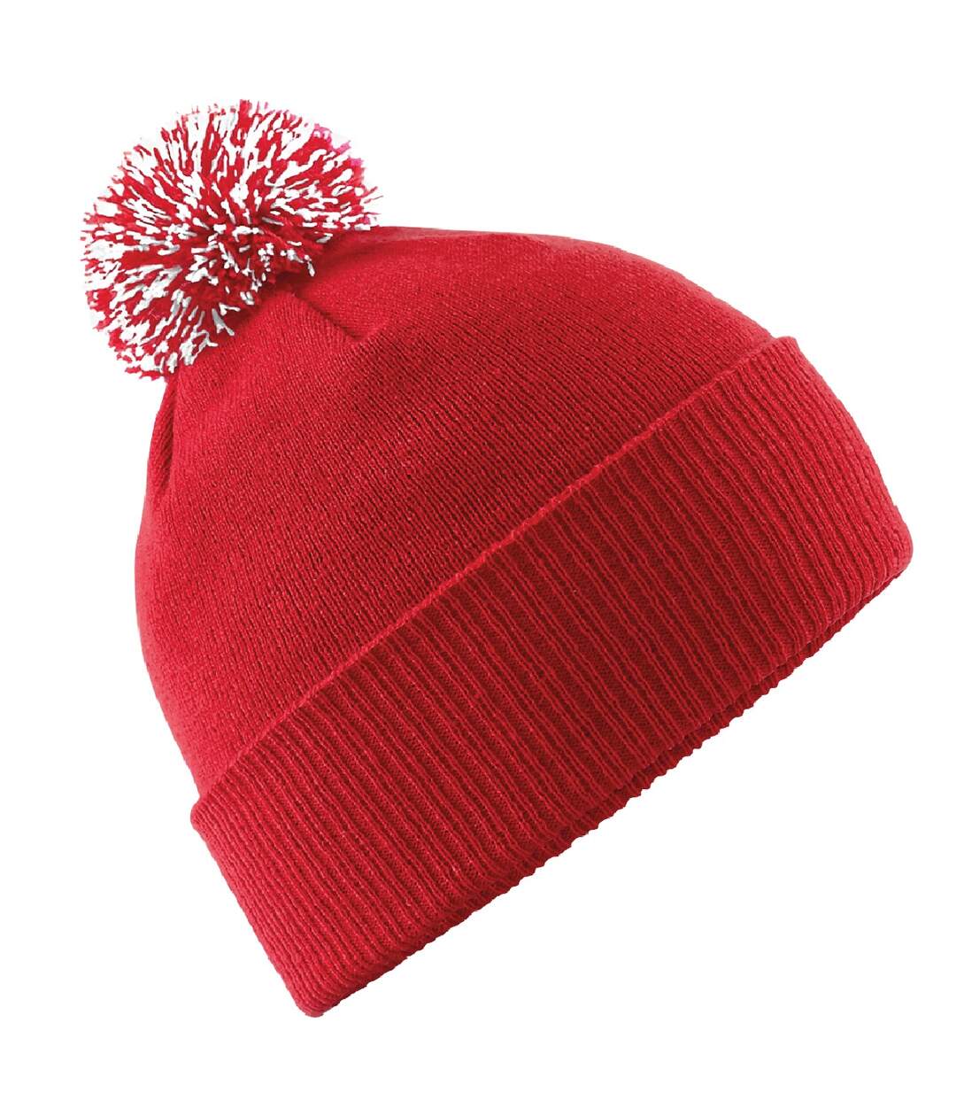 Bonnet Snowstar Unisexe Rouge Blanc Beechfield-1