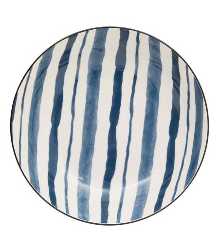 Lot de 6 Assiettes Creuses Umami Rayure 20cm Bleu