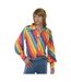 Unisex adult 1970s rainbow shirt multicoloured Smiffys-2