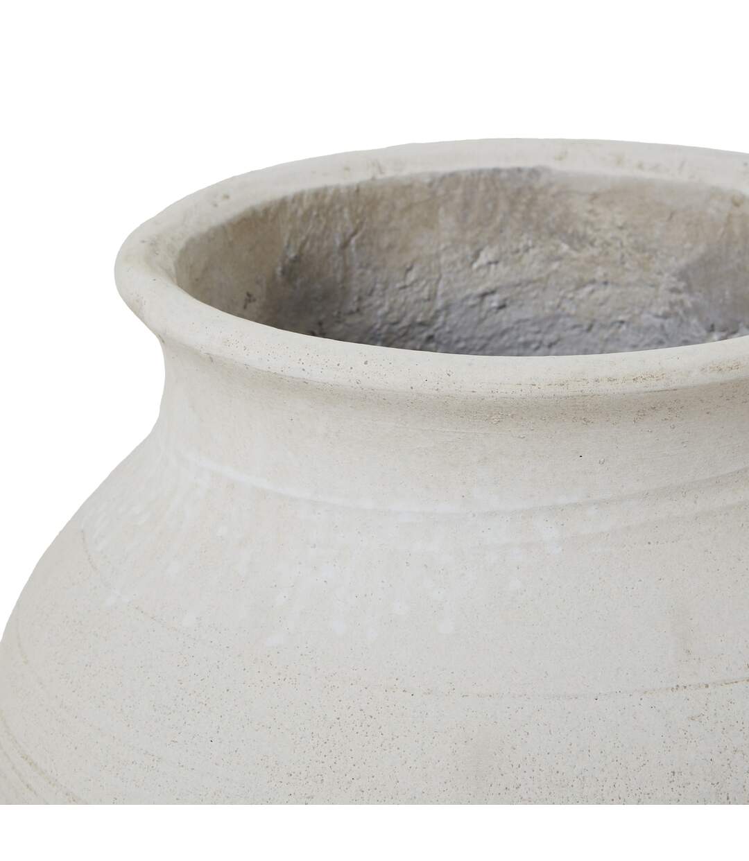 Hellenic plant pot 32cm x 31cm x 31cm white Hill Interiors-2