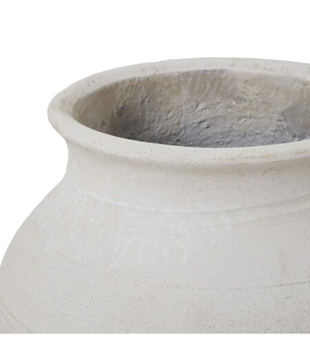 Hellenic plant pot 32cm x 31cm x 31cm white Hill Interiors