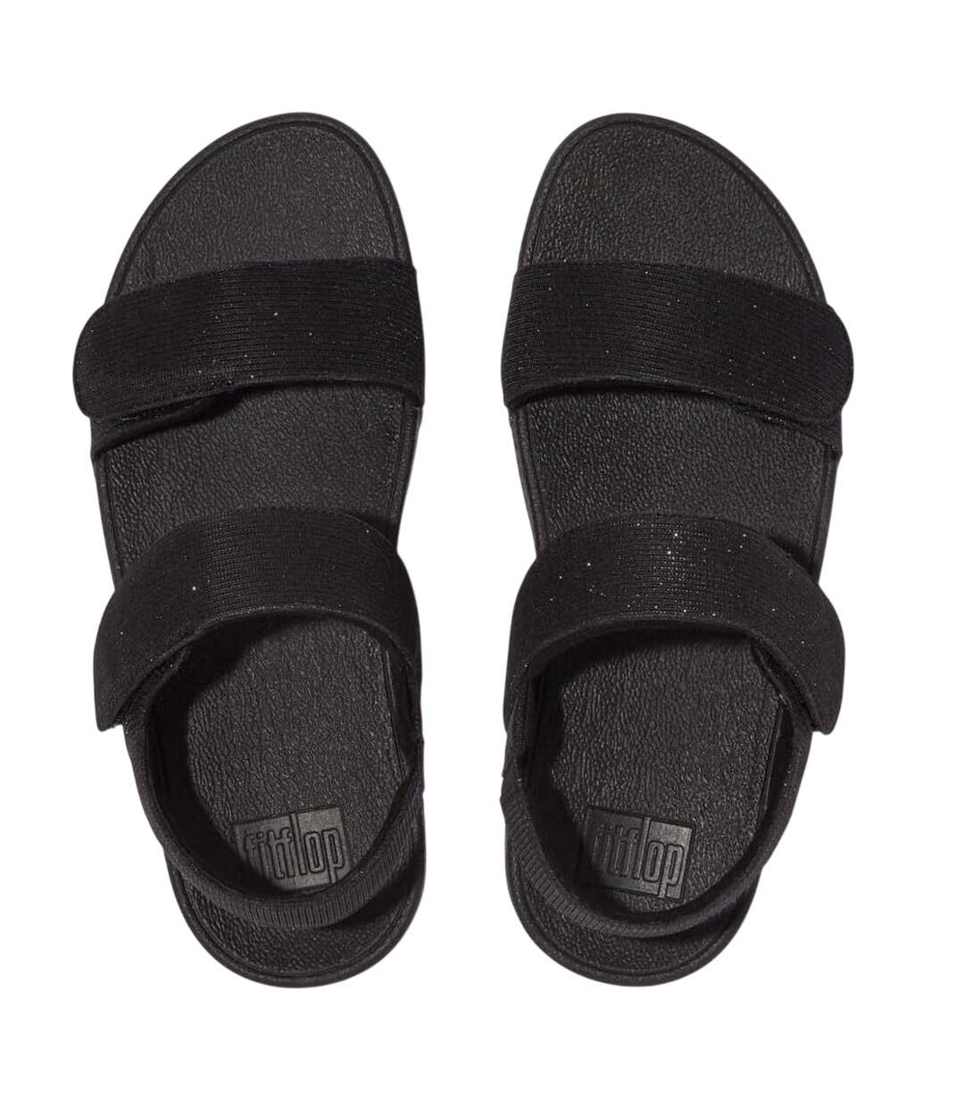Sandales Motif/style Ajustable Lulu Shimmerlux Femme Tout Noir FitFlop-3
