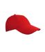 Casquette de baseball en coton brossé pour enfants et adolescents rouge L-Merch-1