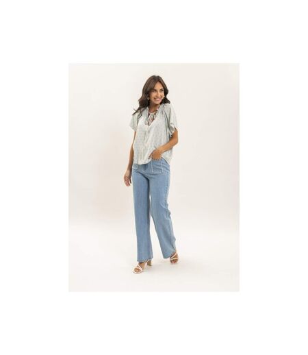 Blouse manches courtes motifs lurex FIKOL - Dona X Lisa