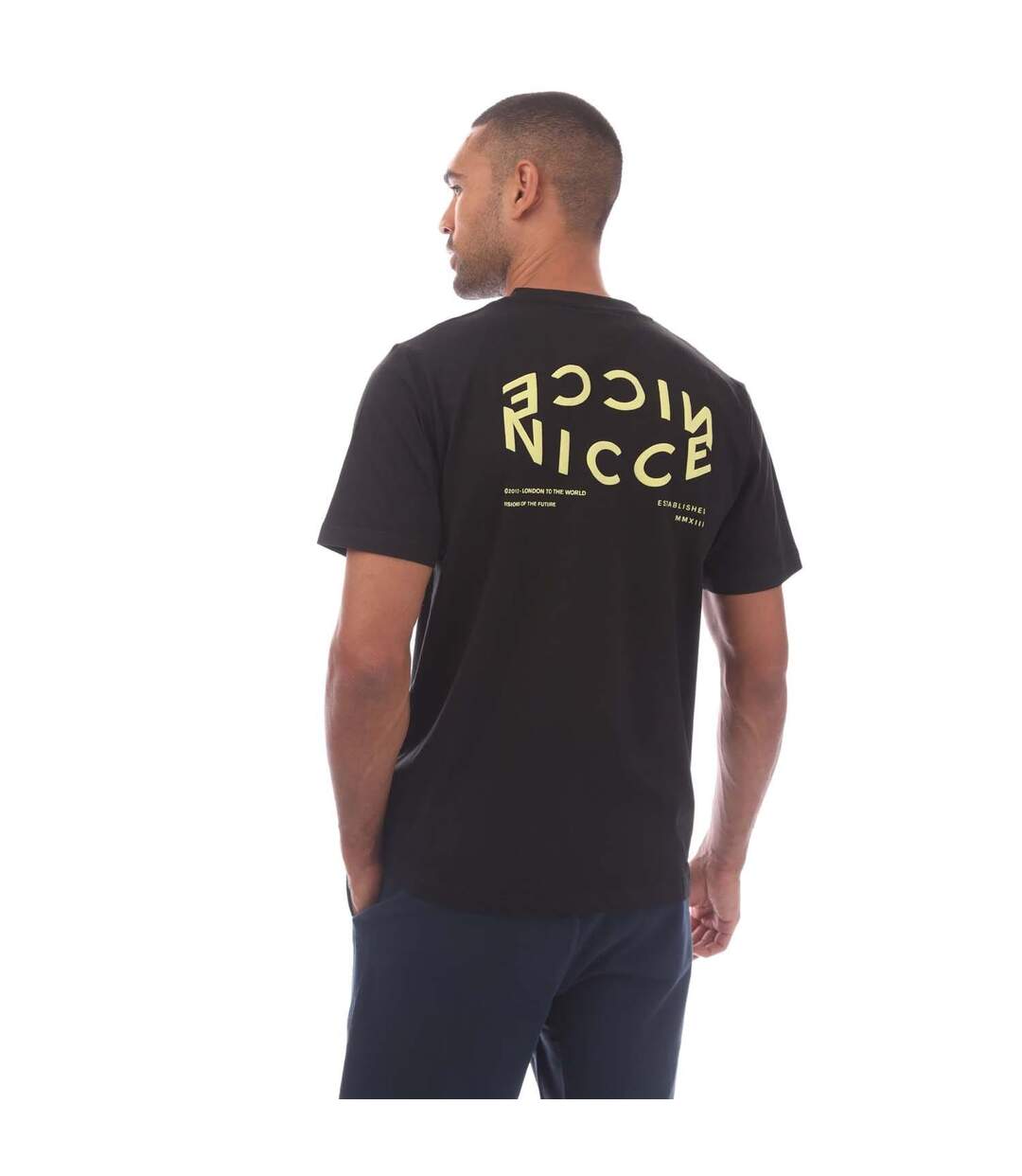 T-shirt Style Logo Tanetta Homme Noir Nicce-3