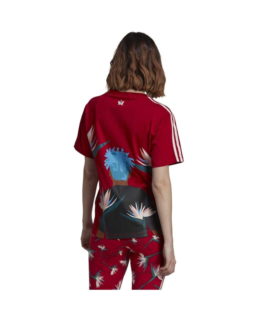 T-shirt Thebe Magugu Femme Rouge Adidas-3