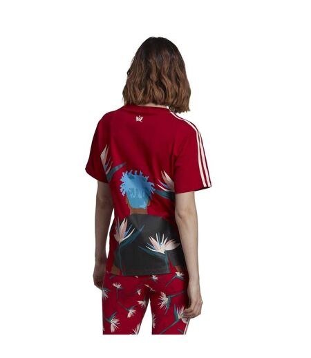 T-shirt Thebe Magugu Femme Rouge Adidas