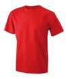 T-shirt homme poche poitrine - JN920 - rouge - workwear