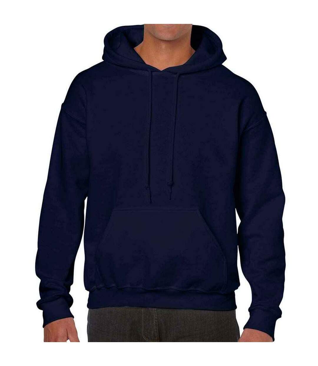 Sweat à capuche adulte bleu marine Gildan-1