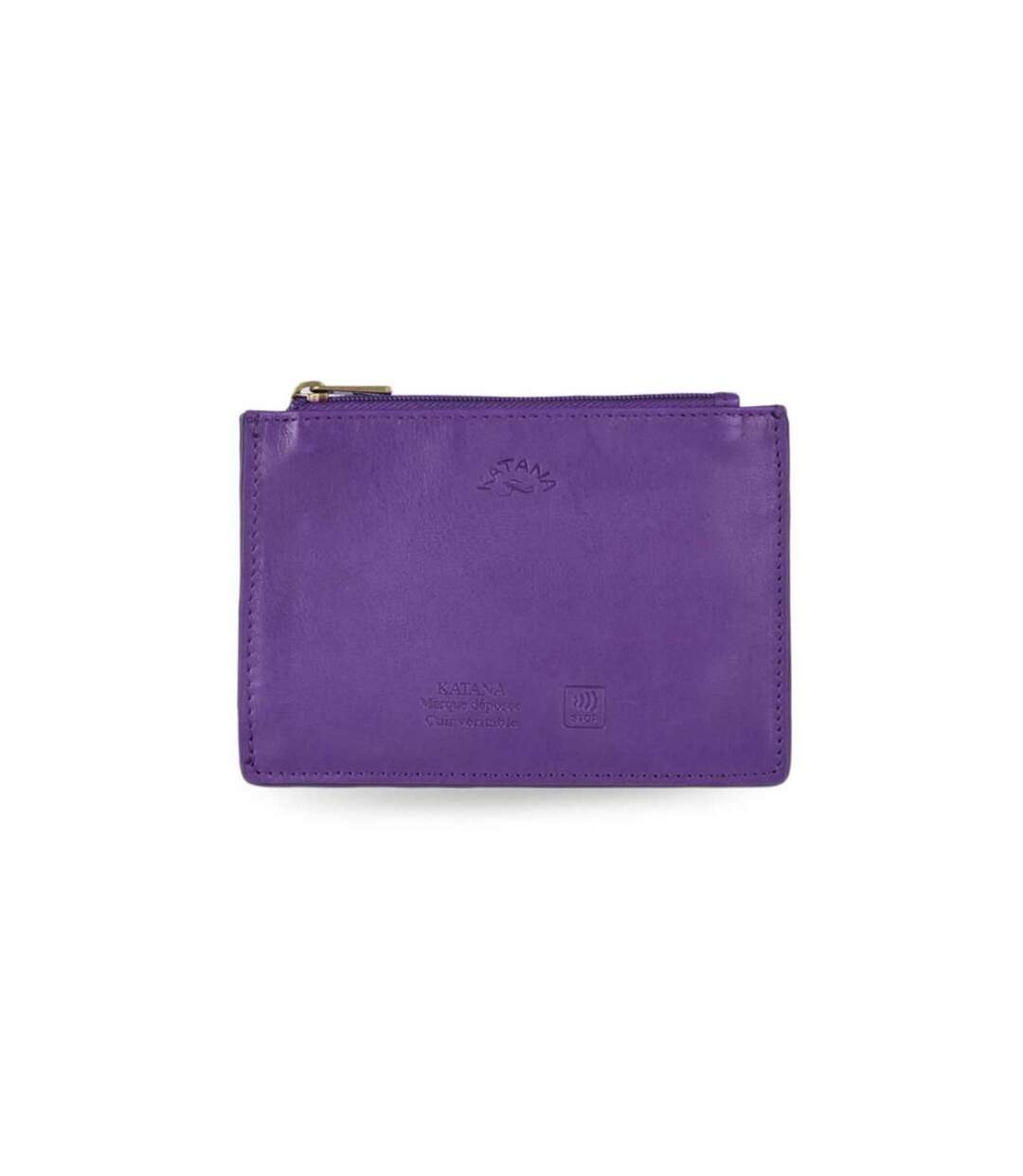 Katana - Porte-cartes compact en cuir - violet - 8766-1