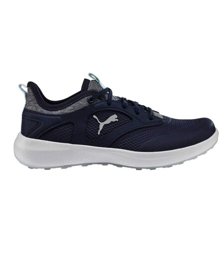 Womens/ladies Ignite Malibu Spikeless Golf Shoes Navy Ice Blue Puma