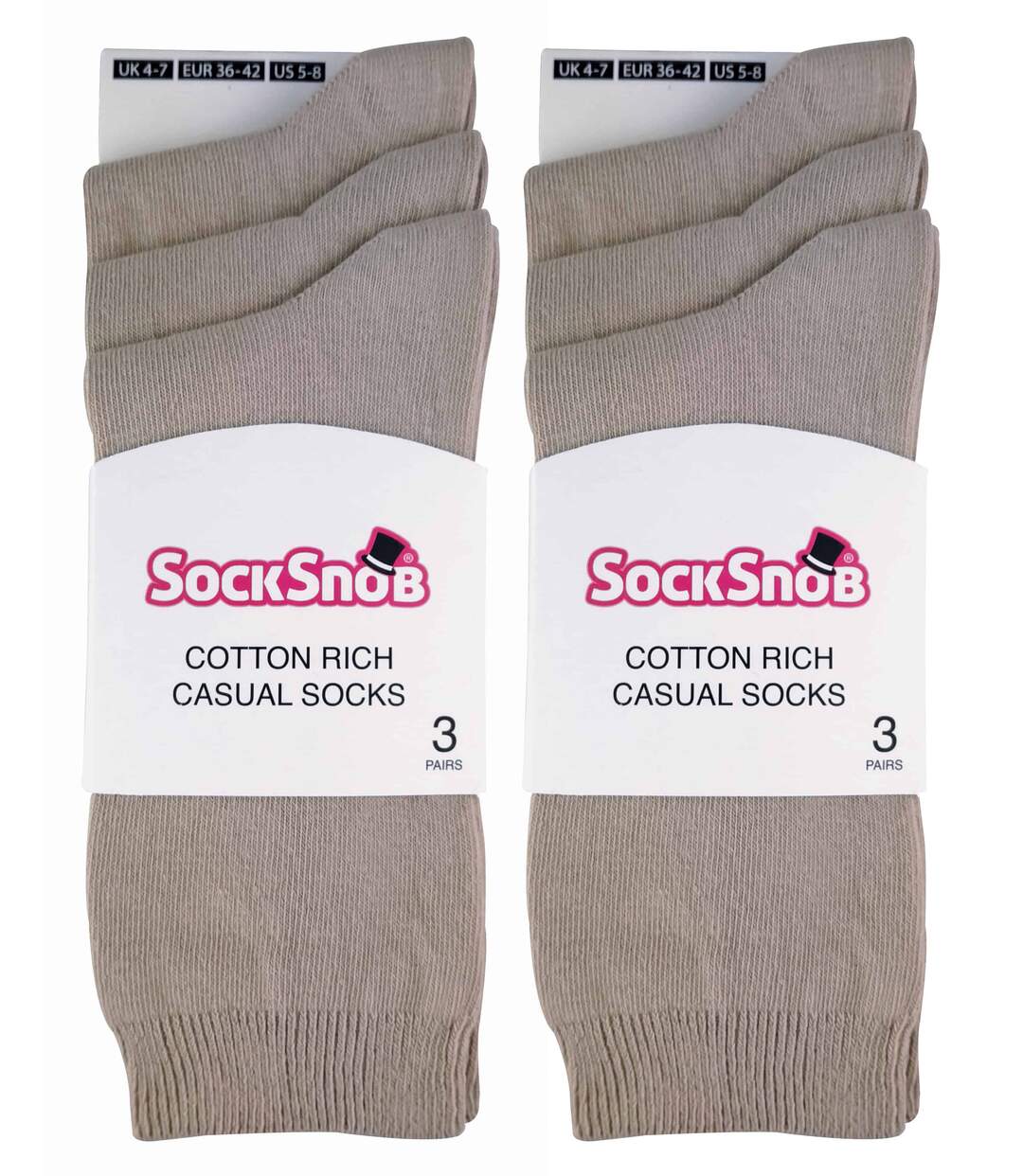 6 Paires Chaussettes Femme Coton en Couleur Uni-2