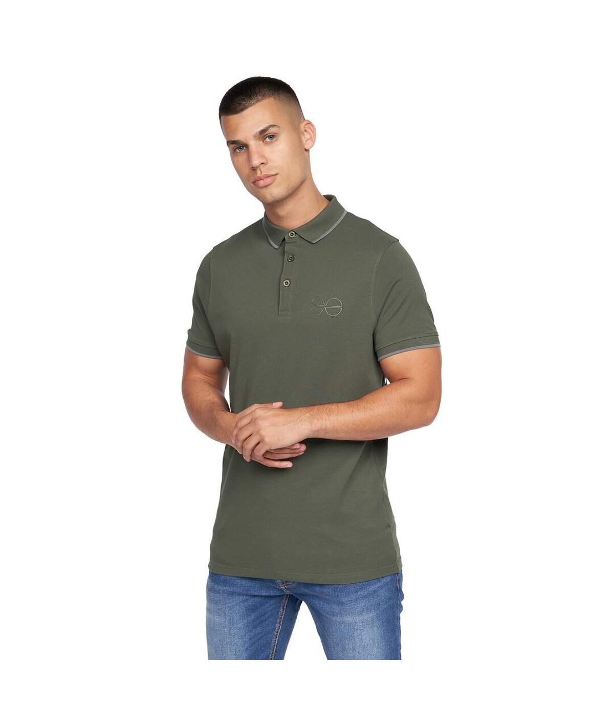 Crosshatch Mens Padro Polo Shirt (Dark Khaki)
