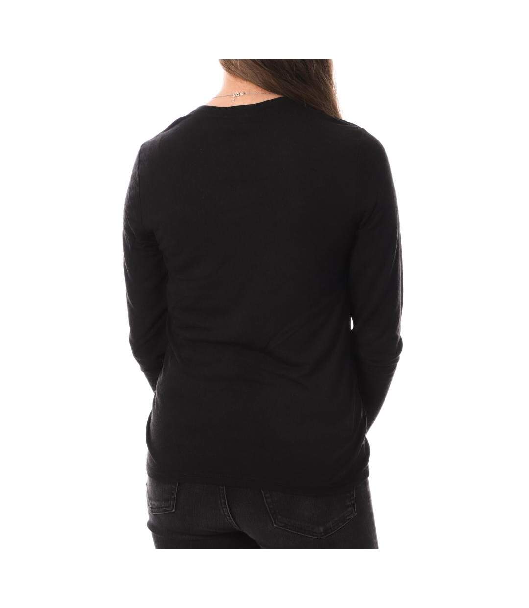 T-Shirt Manches Longues Noir Femme JDY Suma - L-2