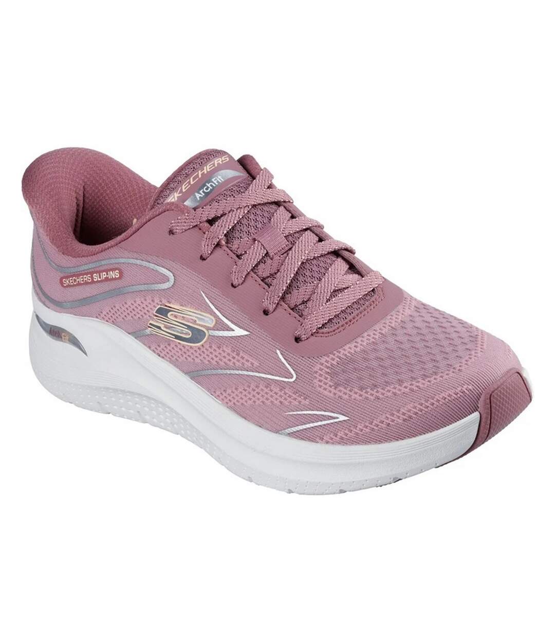 Womens/ladies Arch Fit 2.0 Trainers Dark Mauve Skechers-1