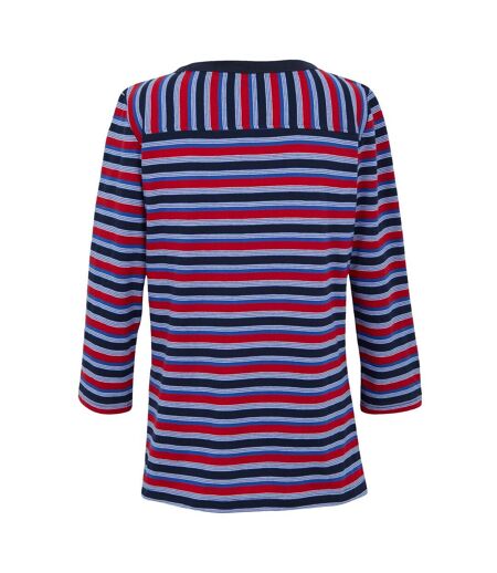 Womens/ladies Baylette Ii Striped T-shirt Navy Regatta