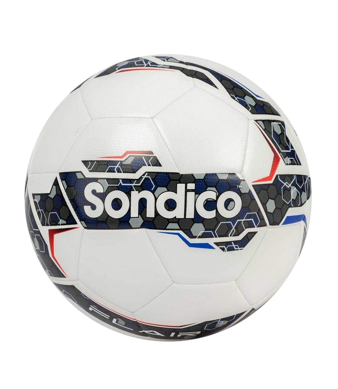 Ballon De Foot Flair Taille 5 Blanc Noir Sondico-1