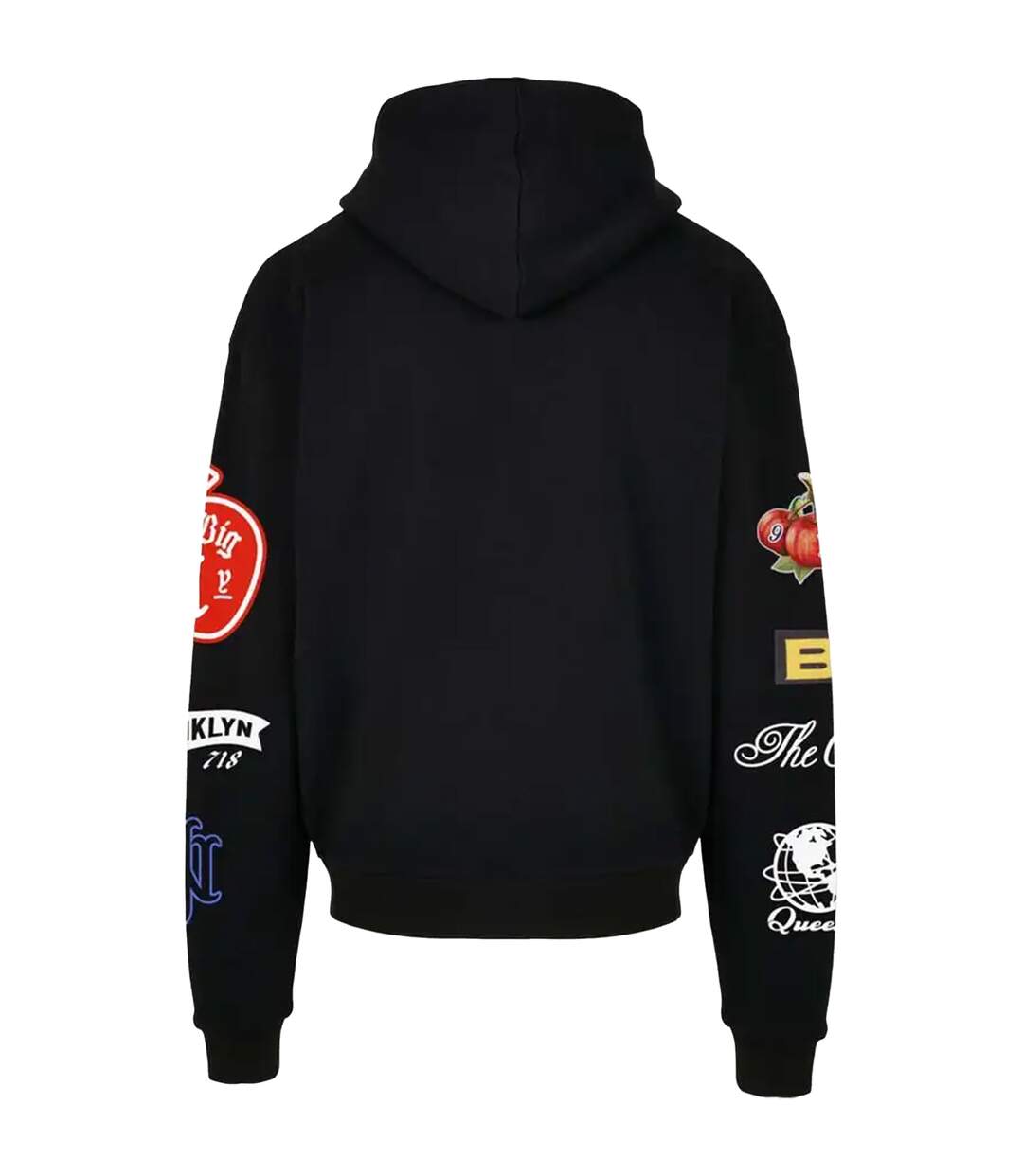 Mens Ny Homage Heavyweight Oversized Hoodie Noir Mister Tee-2