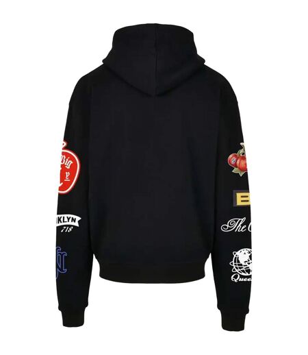 Mens Ny Homage Heavyweight Oversized Hoodie Noir Mister Tee