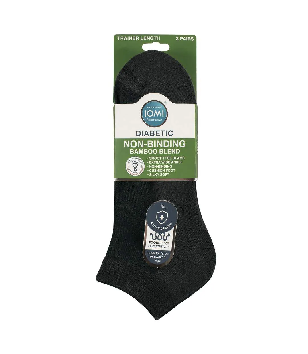 3 Pack Unisex Bamboo Diabetic Trainer Socks Soft Breathable Gentle Fit Everyday-2