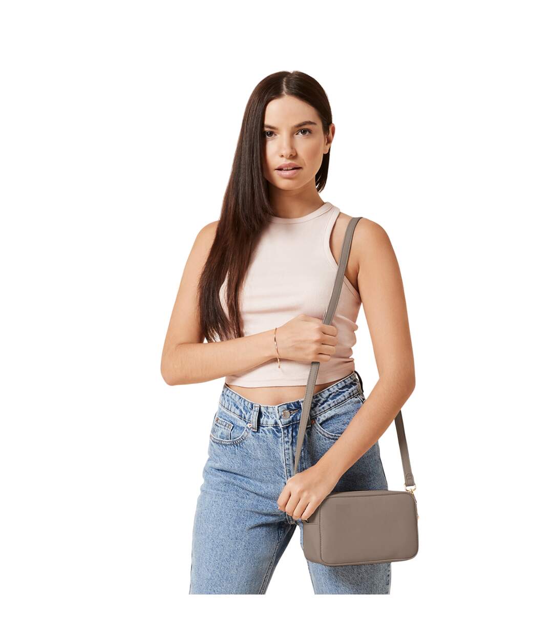 Sac À Bandoulière Boutique Taille Unique Taupe Bagbase-1