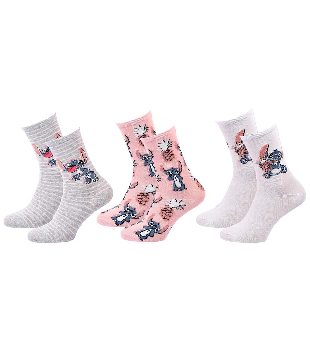 Chaussettes Pack Femme LILO ET STITCH Pack de 3 Paires 0643-1