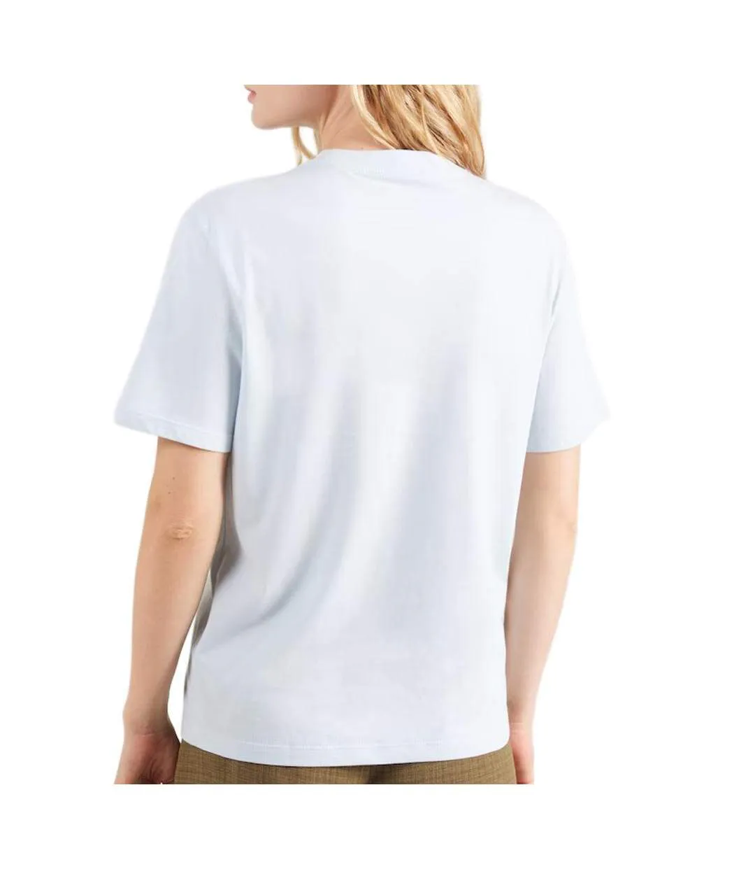 T-Shirt bleu clair femme calvin klein jeans classics-2
