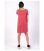 Robe manches courtes en coton CLAUDIA imprimé ethnique rouge Coton Du Monde