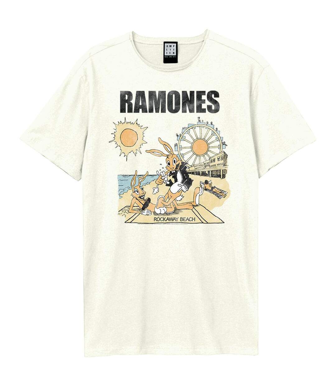 T-shirt Rockaway Beach Adulte Blanc Amplified-1