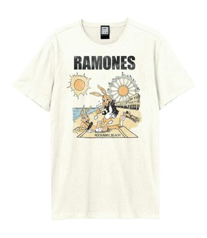 T-shirt rockaway beach adulte blanc Amplified