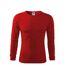 T-shirt Manches Longues Homme Rouge Adler-1