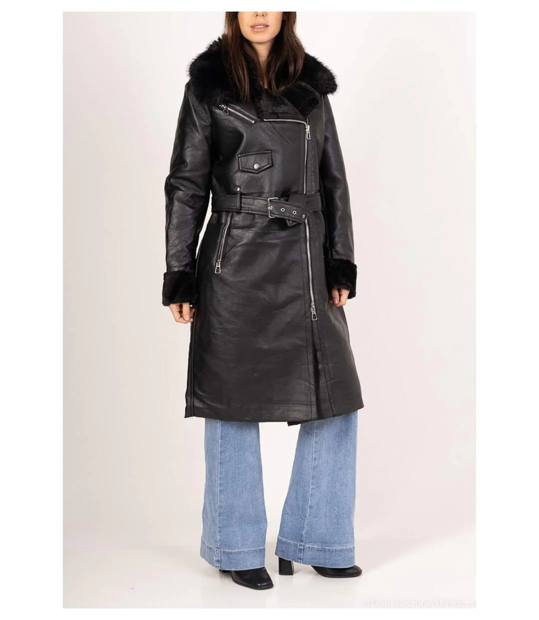 Manteau Long Avec Fourrure-4