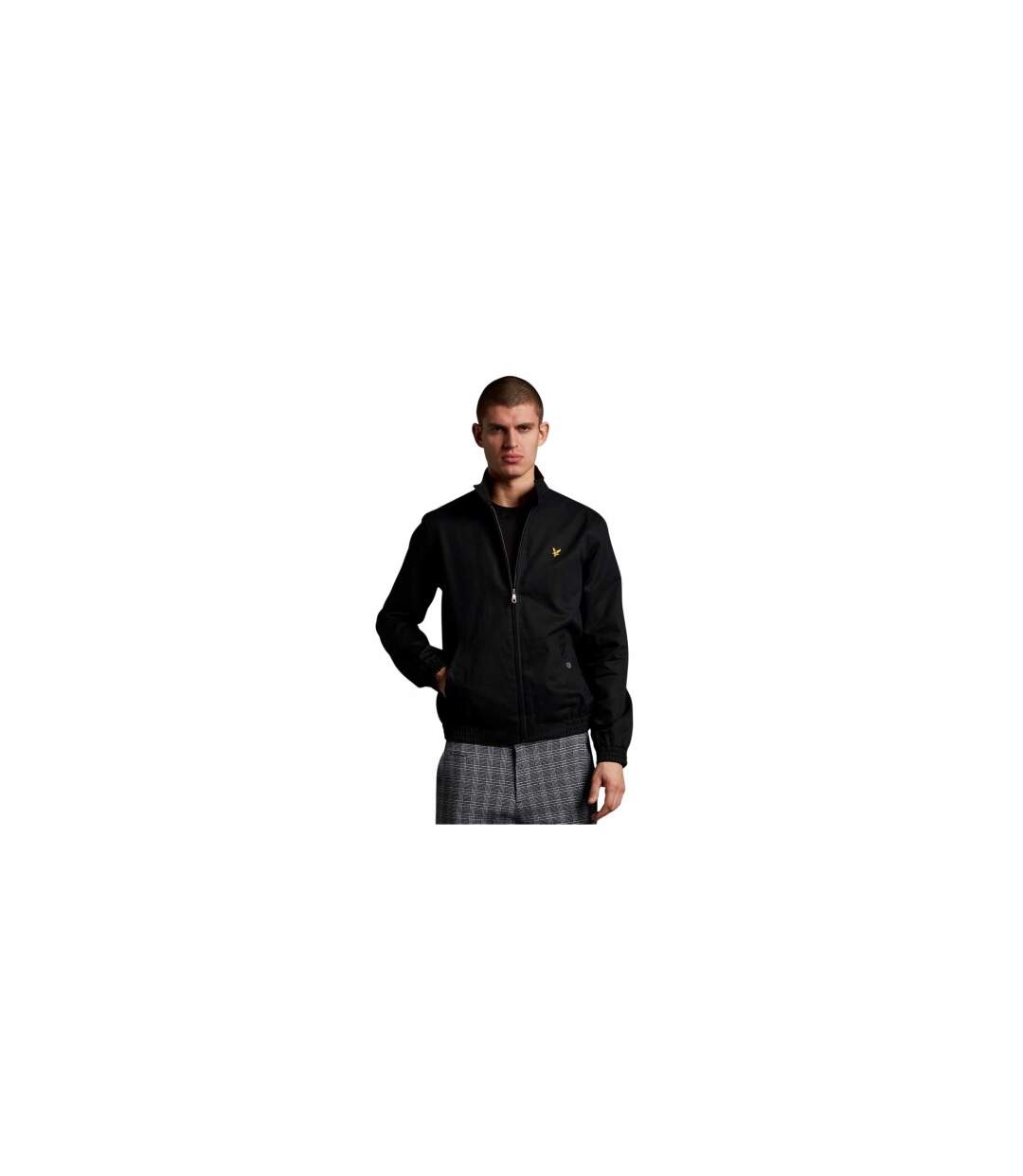 Blouson Harrington Motif/style Logo Homme Noir Lyle & Scott-1