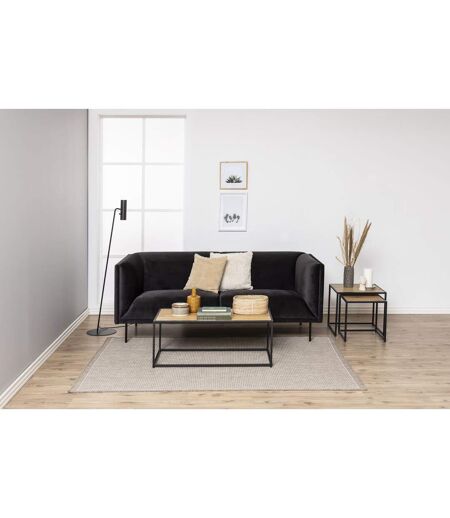 Table basse rectangulaire en MDF et métal